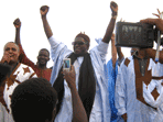 Le candidat Ibrahima Moctar Sarr préside un rassemblement électoral à Boghé