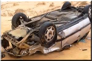 Un accident spectaculaire sur la route Nouakchott-Nouadhibou