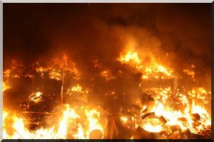 Un incendie d'un marché d'Atar 