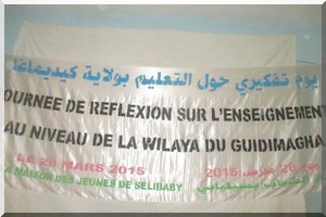 Journée de réflexion sur l’enseignement dans la wilaya du Guidimakha