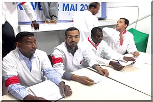 Conférence de presse mouvementée de la coordination des syndicats de la Santé en Mauritanie à Nouadhibou