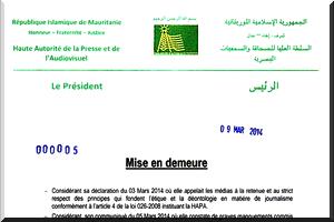 HAPA : Mise en demeure