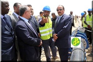 Pose de la première pierre du projet d’évacuation des eaux de pluies à Nouakchott