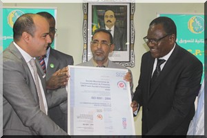 Nouadhibou: Remise de Certificat ISO-9001:2008 à la SMCP
