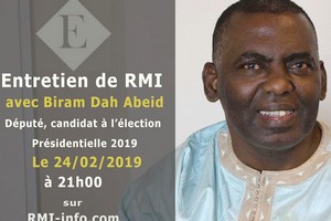Entretien de RMI avec Le député Biram Dah Abeid, candidat à la présidentielle 2019