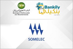 Exclusivité : la banque mobile Bankily de la banque populaire de Mauritanie signe avec la Somelec
