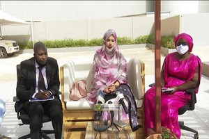 Mme Mahjouba Mint Habib DG des CNM face à la presse
