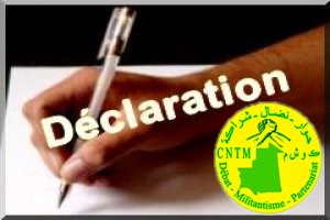 Déclaration : Confédération Nationale des Travailleurs de Mauritanie (CNTM)