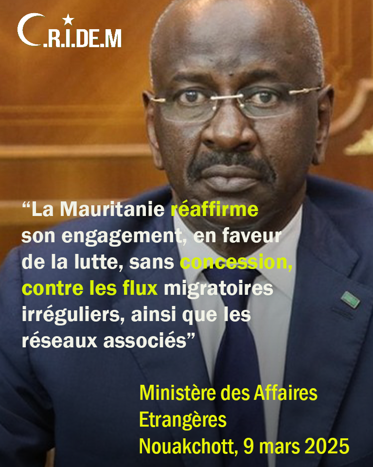 La Mauritanie réaffirme son engagement, en faveur de la lutte, sans concession, contre les flux migratoires irréguliers