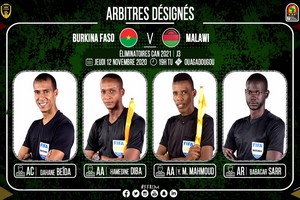 Eliminatoires de la CAN 2021 : Dahane Beida au sifflet de Burkina Faso vs Malawi
