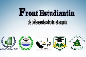 Déclaration du Front des Étudiants pour la Défense des Droits et des Acquisitions (Cinq syndicats )