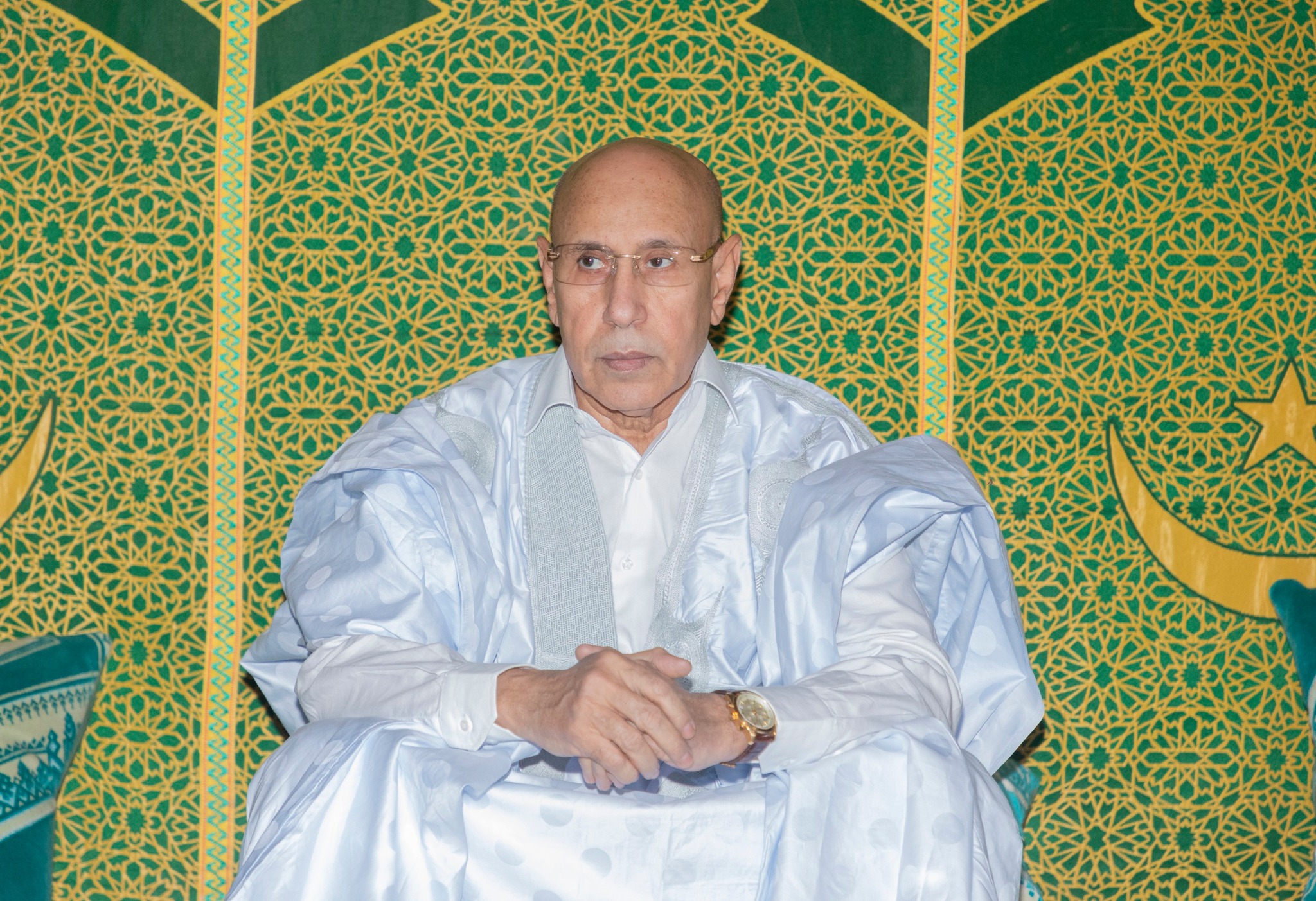 Le président de la République partage le ftour avec les soldats de la base militaire de Lemreiya