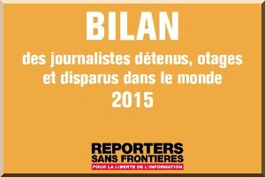 Bilan RSF 2015 : 54 journalistes otages dans le monde   