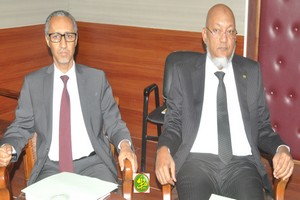 Conférence de presse conjointe des Ministres Seyidna Ali Ould Mohamed Khouna et Mohamed Ould Kembou