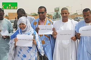 En images : Journalistes sous contrôle judiciaire, sit-in de dénonciation des restrictions de libertés 