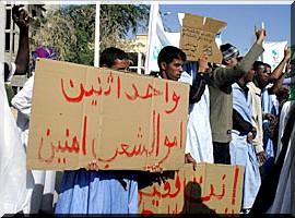 Les jeunes Mauritaniens organisent une manifestation pacifique