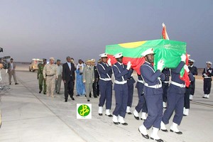 Arrivée à Nouakchott de la dépouille du martyr tombé sur le champ d'honneur en Centrafrique 