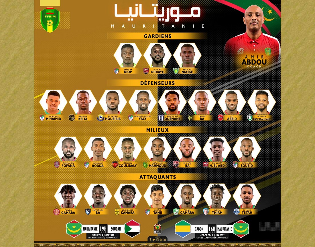 Mourabitounes : la liste contre le Soudan et le Gabon, première convocation pour trois joueurs  