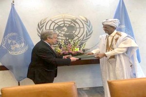 SEM. Ould Taleb Amar présente ses lettres de créances au SG de l'ONU