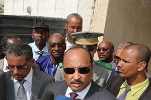 Le président Ould Abdel Aziz arrive à Nouadhibou