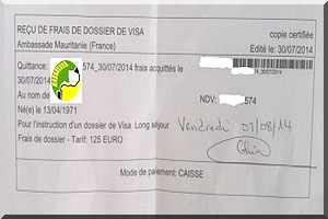 Exclusivité Kassataya: L'ambassade de Mauritanie à Paris introduit le visa biométrique
