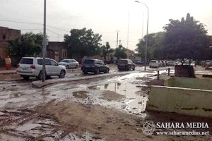 Les rues de Rosso inondées avant l’arrivée du président Aziz