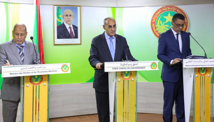 Conférence de presse des ministres de l'Equipement, de l'Enseignement supérieur, des Pêches