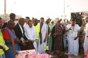 Le candidat Mohamed Lemine Mourteji Wavi rencontre les commerçants du marché de la capitale