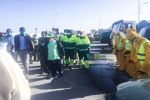 Nouadhibou : La Zone Franche lance une campagne de désinfection des rues et des marchés de la ville