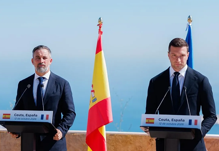 À Ceuta, S. Abascal et J. Bardella s'affichent en pourfendeurs de la crise migratoire